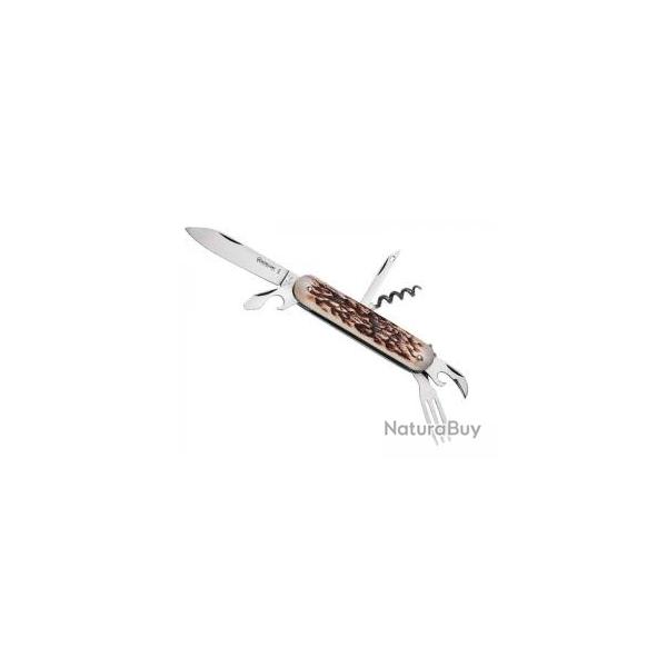 Couteau Mercury 6 pices inox manche bois cerf