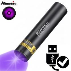Lampe de Poche UV 365nm 3W Rechargeable USB Certifiée CE RoHS - Détecteur Urine Animaux et Scorpions