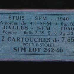 Boite de 32 Cartouches  7,65 LONG France 1940 ww2