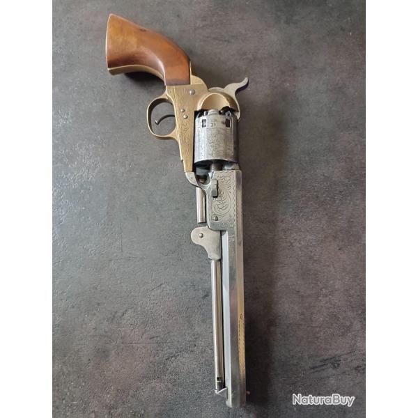 COLT 1851 Navy, Fabrication 1971 XX7, entirement grav, Cal 36, Crosse noyer, 1re main