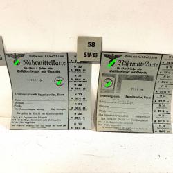 Ancienne carte de ration Allemande Rährmittelkarte 1943/44