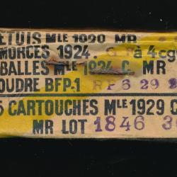 Boite de 15 cartouches Mle 1929C (BALL) neutralisées TBE 1930  PRECOCE WW2