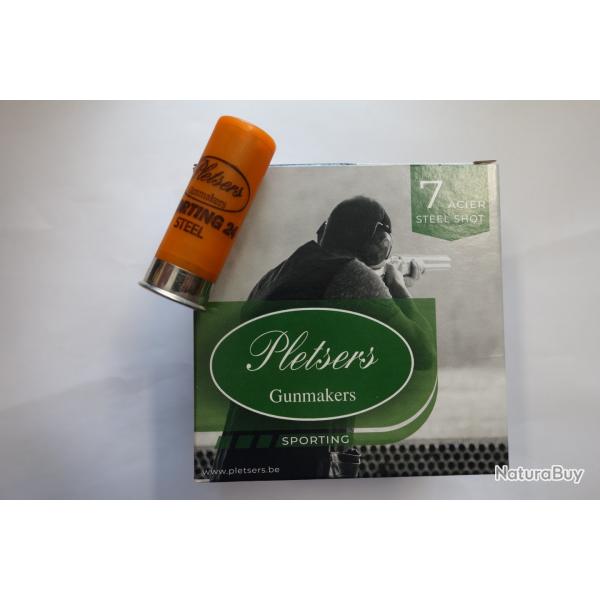 DESTOCKAGE LOT DE 100 CARTOUCHES FOB PLETSERS GUNMAKERS SPORTING CAL 12X70 24GR BJ ACIER N7