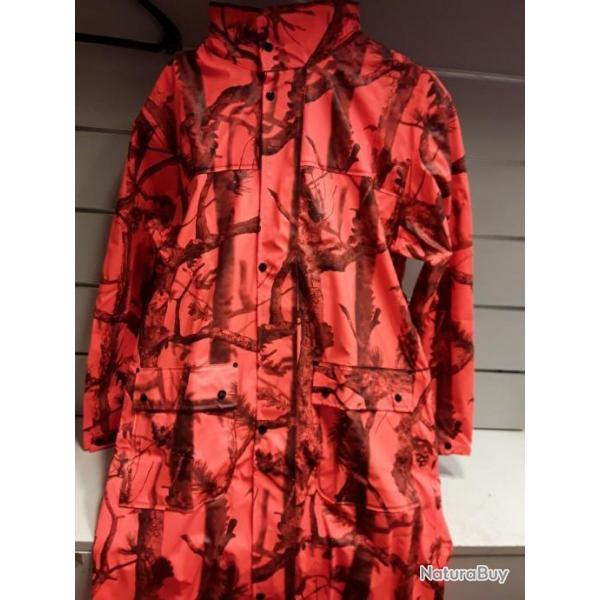 MANTEAU DE PLUIE  DE BATTUE VERNEY CARRON "MILLAU GHOST" CAMO BLASE NEUF