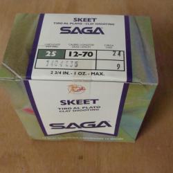 LOT 250 CARTOUCHES SAGA CALIBRE 12 et 24 GRAMMES PLOMB 9