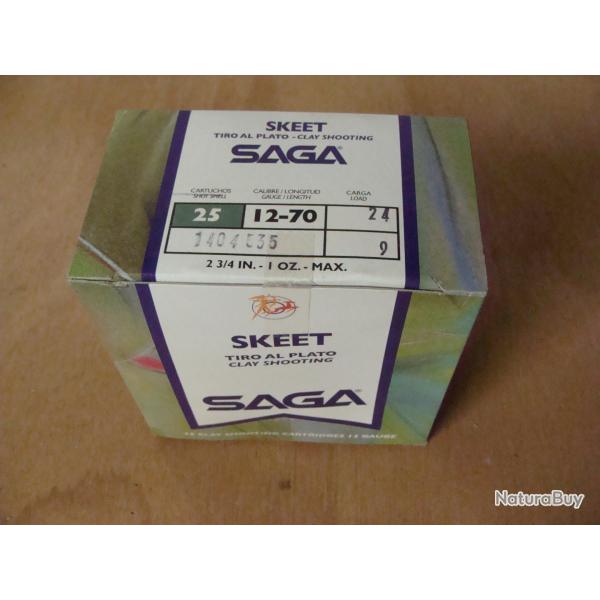 LOT 250 CARTOUCHES SAGA CALIBRE 12 et 24 GRAMMES PLOMB 9