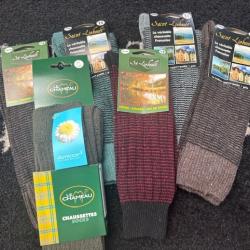 magnifique lot de 7 paires de chaussettes saint liebault 42/46 neuve destockage chasse enchere