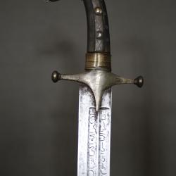 Un sabre shamshir Arabe à lame calligraphiée - Pays du Levant, probablement Syrie, 19ème siècle