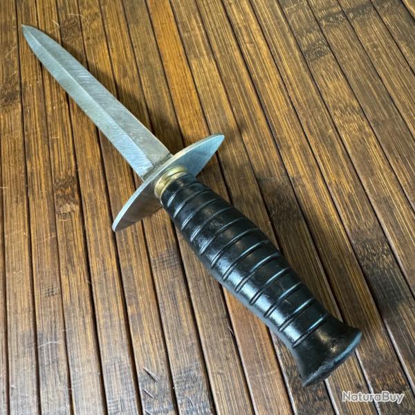 POIGNARD DE COMBAT COMMANDO SPCIAL BRET ROUGE INOX FRANCE