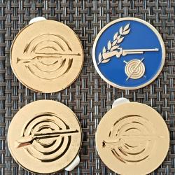 LOT N&deg;2 INSERTS POUR MEDAILLES MOTIFS TIRS CARABINES