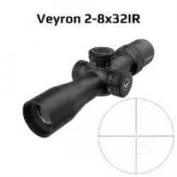 Lunette Veyron 2-8x32IR Compacte Optique Vectorielle à Zoom Tourelles Verrouillables, 218 mm