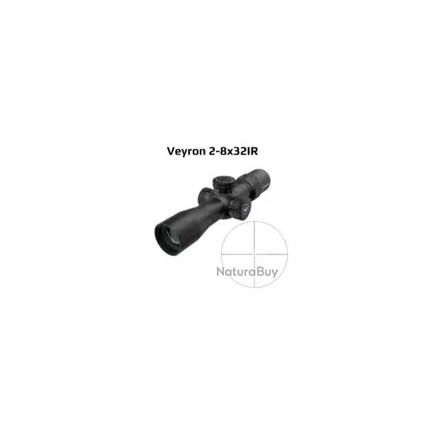 Lunette Veyron 2-8x32IR Compacte Optique Vectorielle  Zoom Tourelles Verrouillables, 218 mm