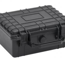 Valise rigide noire 24x19x11 cm en PP - Transport sécurisé pour objets précieux et fragiles