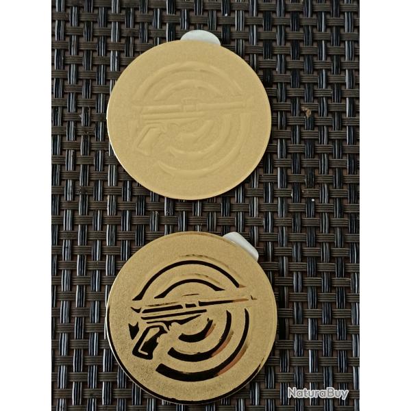 LOT INSERTS POUR MEDAILLES MOTIF ARME DE POING