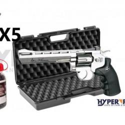 Pack Revolver Dan Wesson chromé 6 pouces - billes acier 4.5 mm