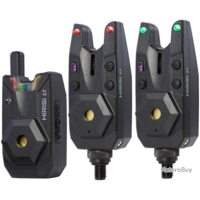 Kit 2 Alarmes De Touche (Bite Alarms) JHA Pour Pêche à La Carpe - Noires, Imperméables, à Volume Réglable