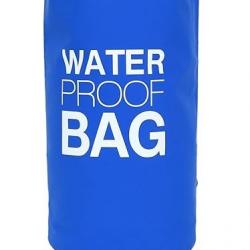 Sac Étanche 15L Flottant Imperméable Pêche Camping Navigation Plongée Canoë Kayak Rafting Bleu