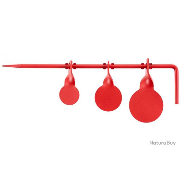 Cible suspendue 3 gongs pour arbre 3 mm mtal