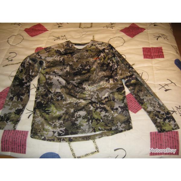 tee shirt manche longue camouflage