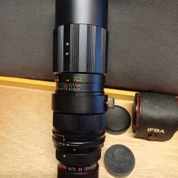 Ancien téléobjectif 300 mm IFBAGON Auto + convertisseur x 3 IFBAGON