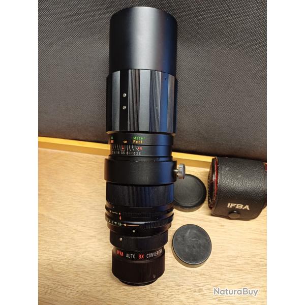Ancien tlobjectif 300 mm IFBAGON Auto + convertisseur x 3 IFBAGON