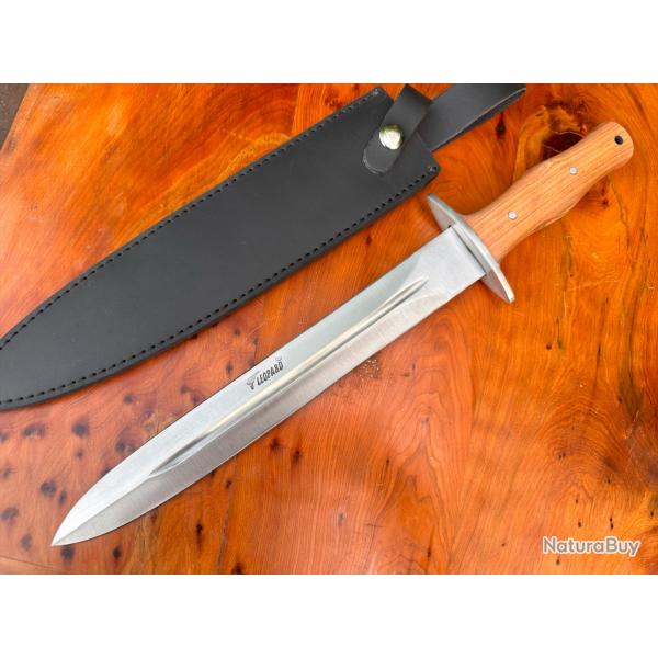 Dague Lopard - Teck - 40 cm