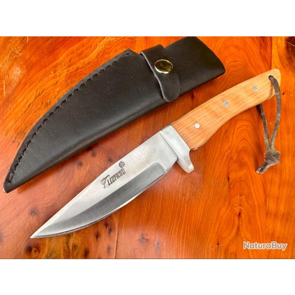 Couteau Lopard l'lgant - Teck - 24,5 cm