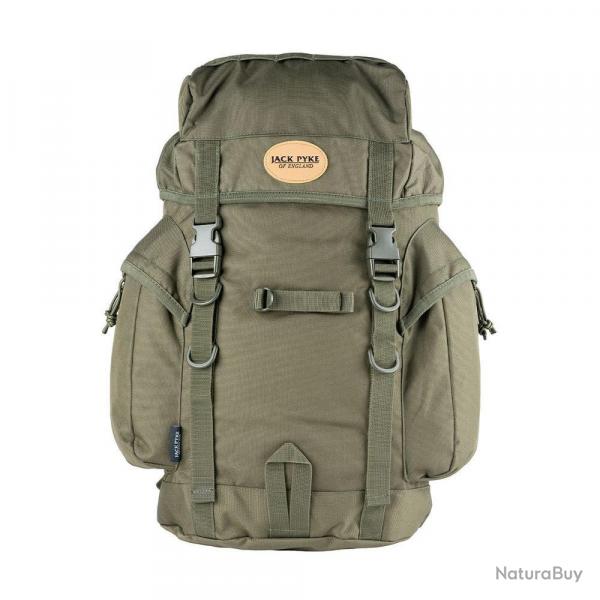 Sac  Dos de Chasse Jack Pyke 25L Vert - Rsistant et Fonctionnel - Confort et Organisation Optimale
