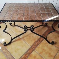 table basse fer forgé