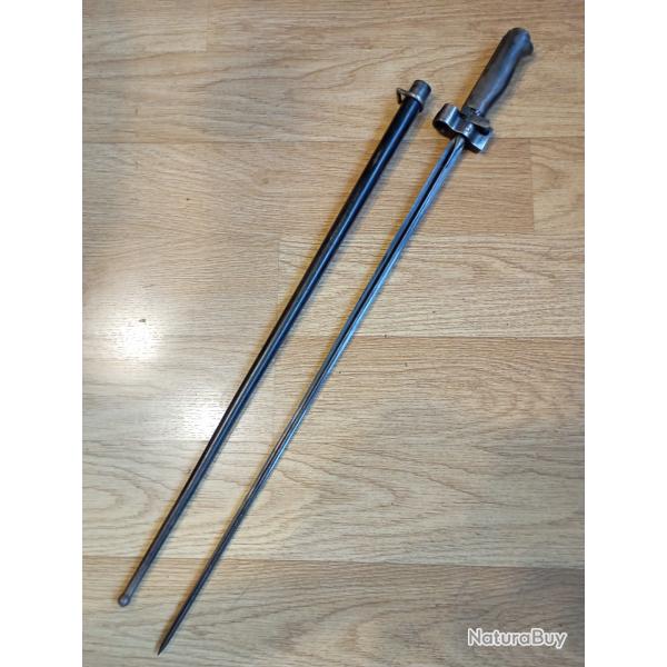 Rare baonnette Lebel WW2,Lame bleue, poigne fonte -acier