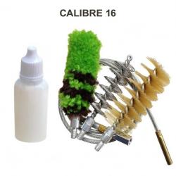 Kit de nettoyage pour fusil calibre 16 + bouteille pour huile - LIVRAISON GRATUITE