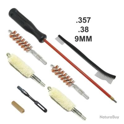 Kit De Nettoyage Pour Armes 19 Pièces - Entretien Pistolet, Fusil (calibres 22, 357, 38...)
