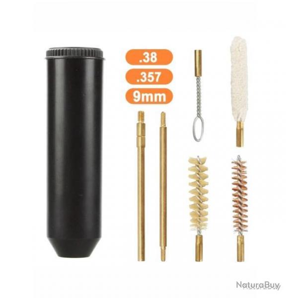 Mini kit de nettoyage pour pistolet et revolver 9mm/.357/.38sp - LIVRAISON GRATUITE