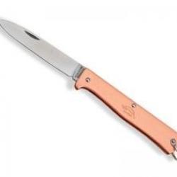 Couteau Otter MERCATOR lame acier inox 1.4034 manche en cuivre 10 cm