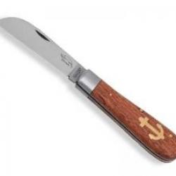 Couteau Otter LONDON lame pied de mouton acier inox 1.4034, manche en bois sapelli