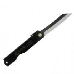 Couteau Higonokami LUXE lame semi-brute acier carbone San Mai SK2 (laminé 3 couches) manche 10cm