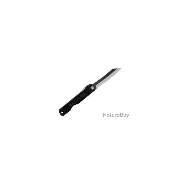 Couteau Higonokami LUXE lame semi-brute acier carbone San Mai SK2 (lamin 3 couches) manche 10cm