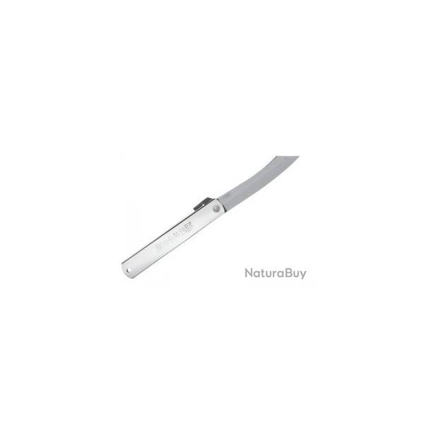 Couteau Higonokami lame acier carbone San Mai, manche 12 cm acier
