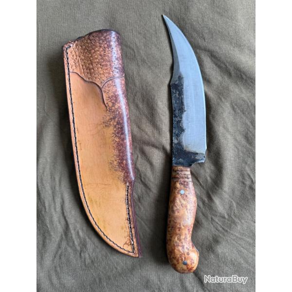 Couteau bowie artisanal forg chasse/buschcraft