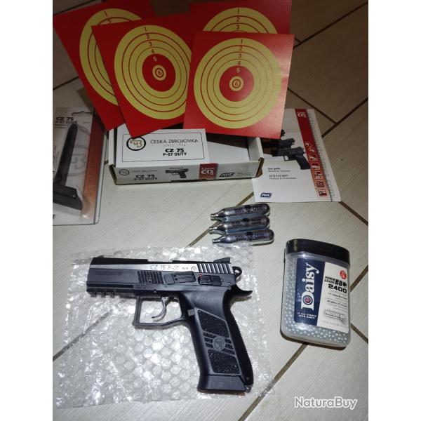Pack Pistolet ASG CZ 75P-07 Duty - Cal 4.5 BBS  Le pistolet CZ  est Blowback +1 chargeur NEUF