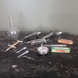 lot d'ancien objet médical