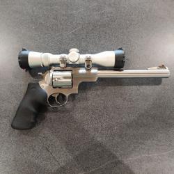 Revolver RUGER SUPER REDHAWK avec lunette Leupold VX-3 Cal : 44 Rem Mag OCCASION