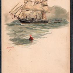 CPA - Marine Militaire - VAISEAU-ECOLE " IPHIGENIE "  N°3758