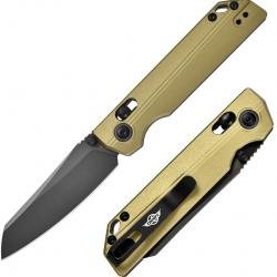 Couteau Oknife XEN Rail Lock Lame Sheepsfoot Acier Nitro-V Manche aluminium anodisé Clip OKNXENOG -