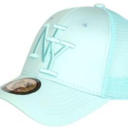 Casquette NY Filet Turquoise Aqua Trucker Baseball Fashion Gybz Taille unique Vert
