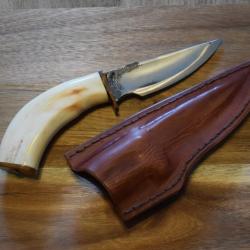 ECHANGE ? Couteau Chasse Forgé Artisan Phacochère