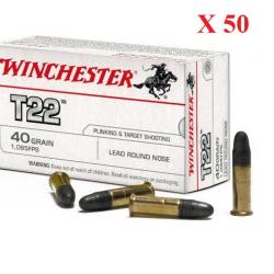 Cartouches 22LR Target Winchester  boite de 50