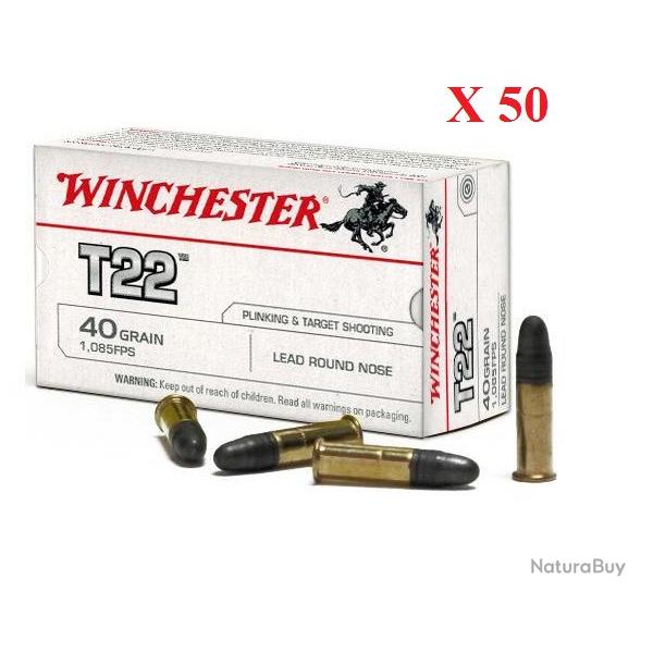 Cartouches 22LR Target Winchester  boite de 50