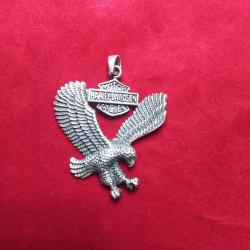 grand pendentif Harley Davidson en argent 925