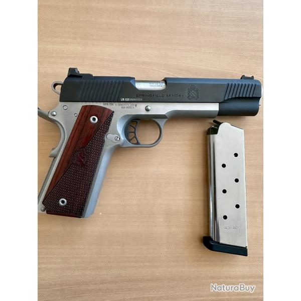 Pistolet SPRINGFIELD ARMORY 1911 Ronin Calibre .45 ACP INOX NOIR Canon 5''